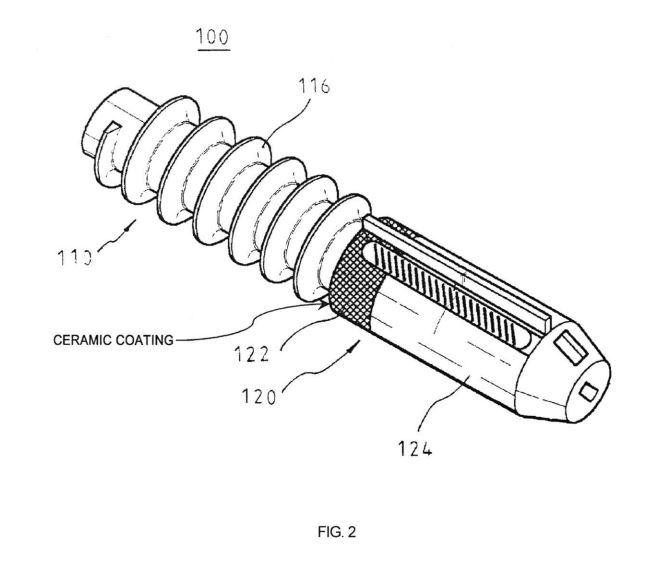 CUTTING TOOL OF CUTTING-TYPE RICE-POLISHING MACHINE HAVING CERAMIC CUTTING TEETH FITTED THEREON — 图样 4 / mark 4 · Laos Patent
